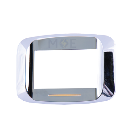 Nour Banquise Plastic Cover Plate Chrome With light 3module | 201Cr | بلاك بانكيز بضوء كروم