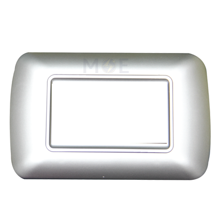 Master Plastic Cover Plate Silver Matt 3module | 22-3 | بلاك بلاستيك فضي مات