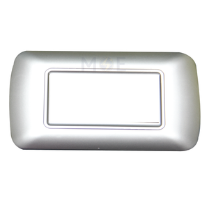 Master Plastic Cover Plate Silver Matt 4module | 22-4 | بلاك بلاستيك فضي مات