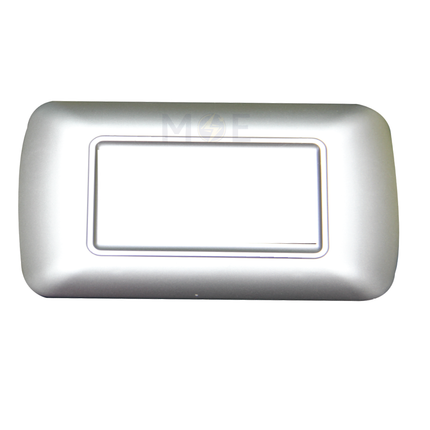 Master Plastic Cover Plate Silver Matt 4module | 22-4 | بلاك بلاستيك فضي مات