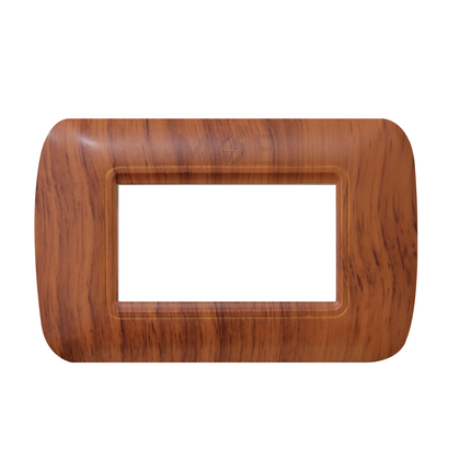 Master Plastic Cover Plate Wooden 3module | 48-3 | بلاك بلاستيك خشبي