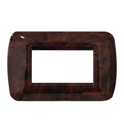 Master Plastic Cover Plate Wooden Print 3module | 45-3 | بلاك بلاستيك خشبي مطبع