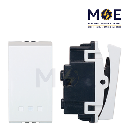 SAS Eco 1way Switch White 1P 10AX 250V | Eco-50-501 | مفتاح مفرد ابيض