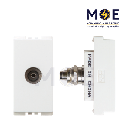SAS Eco Coaxial TV Socket White | Eco-50-228 | بريز تلفزيون ابيض