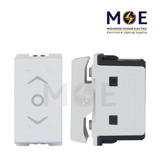 SAS Eco Curtain Switch 1P 10AX 250V | Eco-50-528 | مفتاح ستور ابيض