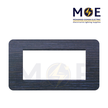 SAS Eco Hams Plastic Cover Plate Aro Black 4module | Eco-4 101-414 | بلاك بلاستيك اسود ارو