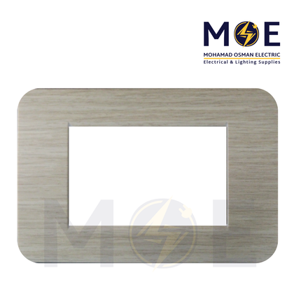 SAS Eco Hams Plastic Cover Plate Aro Ivory 3module | Eco-0101-416 | بلاك بلاستيك عاجي ارو