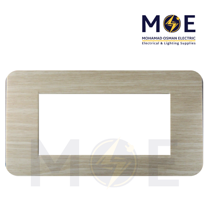 SAS Eco Hams Plastic Cover Plate Aro Ivory 4module | Eco-4 101-416 | بلاك بلاستيك افوري ارو