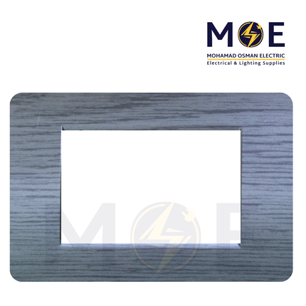 SAS Eco Hams Plastic Cover Plate Aro Stainless 3module | Eco-0101-422 | بلاك بلاستيك ستانلس ارو