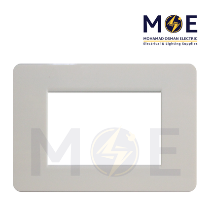 SAS Eco Hams Plastic Cover Plate Beige 3module | Eco-0101-102 | بلاك بلاستيك بيج