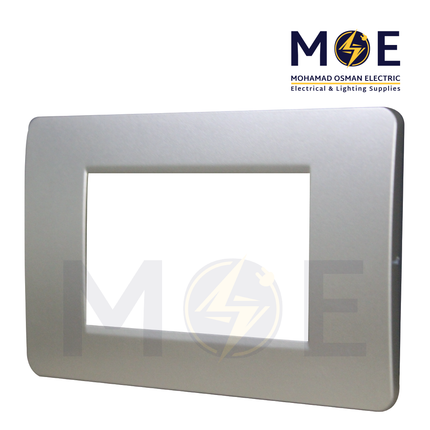 SAS Eco Hams Plastic Cover Plate Champagne 3module | Eco-0101-306 | بلاك بلاستيك شمباني