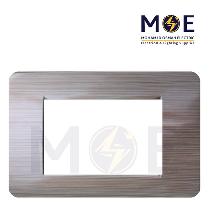 SAS Eco Hams Plastic Cover Plate Copper Gloss 3module | Eco-0101-423 | بلاك بلاستيك نحاس لميع