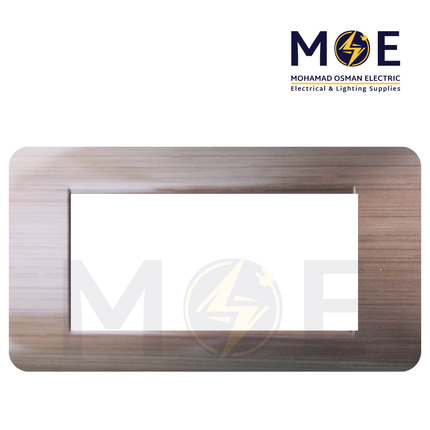 SAS Eco Hams Plastic Cover Plate Copper Gloss 4module | Eco-4 101-423 | بلاك بلاستيك نحاس لميع