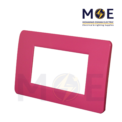 SAS Eco Hams Plastic Cover Plate Dark Fuschia 3module | Eco-0101-105 | بلاك بلاستيك فوشيا غامق