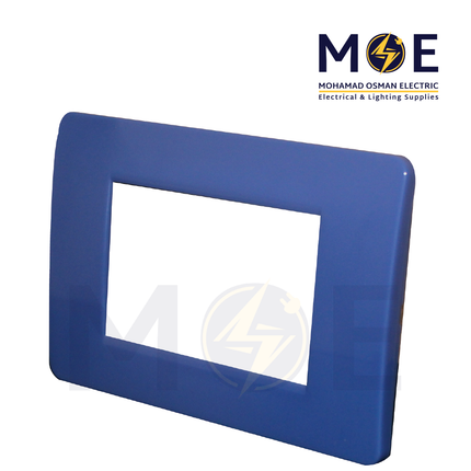 SAS Eco Hams Plastic Cover Plate Dark Turquoise 3module | Eco-0101-107 | بلاك بلاستيك فيروزي داكن