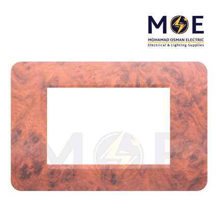 SAS Eco Hams Plastic Cover Plate Gadr Matt 3module | Eco-0101-502 | بلاك بلاستيك جدر مات
