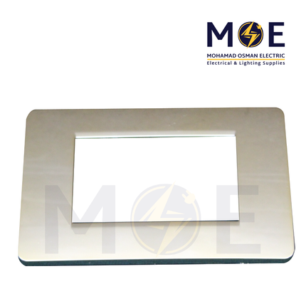SAS Eco Hams Plastic Cover Plate Gold Gloss 3module | Eco-0101-302 | بلاك بلاستيك ذهبي لميع