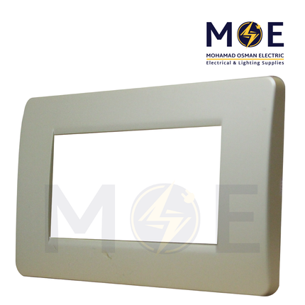SAS Eco Hams Plastic Cover Plate Gold Matt 3module | Eco-0101-301 | بلاك بلاستيك ذهبي ناشف
