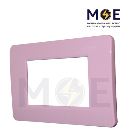 SAS Eco Hams Plastic Cover Plate Light Purple 3module | Eco-0101-106 | بلاك بلاستيك موف فاتح