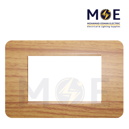 SAS Eco Hams Plastic Cover Plate Zann Matt 3module | Eco-0101-520 | بلاك بلاستيك زان مات