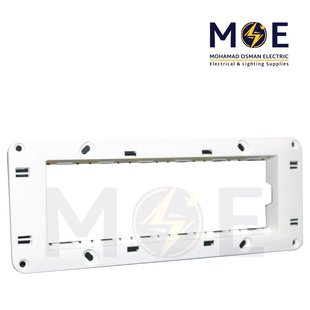 SAS Eco Mounting Frame White 6module | Eco-50-206 206-50 | شاسي مسدسة بلاستيك ابيض