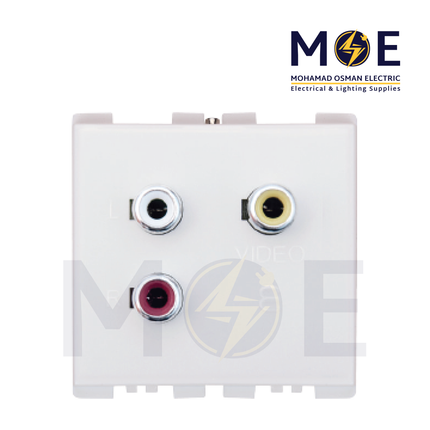 SAS Eco RCA ( Audio and Video ) Socket White | 50-254 | بريز فيديو