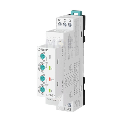 Tense Right-Left Timer (Inverser) Relay Din Rail 150-260V AC 1s/100min 1module | ERS-07 | تايمر سكة