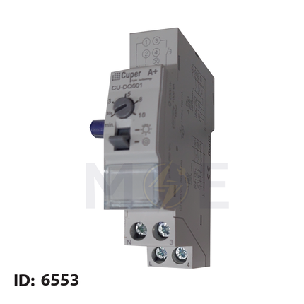 CuperA+ Electromechanical Stair Case Timer Switch Din 30s-10mins 230VAC 16A 1module | CU-DQ001 | تايمر درج على سكة