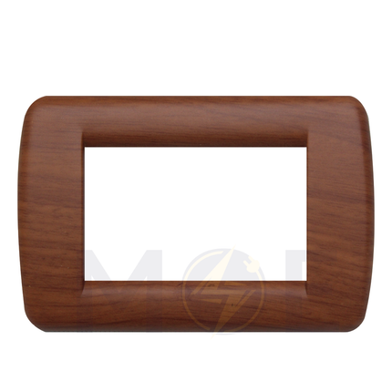 Abbas/ Idea Elegance Roma Plastic Cover Plate Cherry Matt 3module | 16230 | بلاك بلاستيك كرزي فاتح