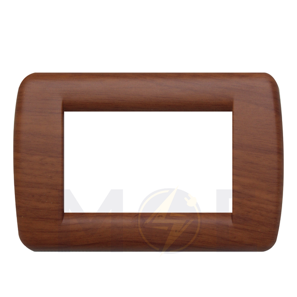 Abbas/ Idea Elegance Roma Plastic Cover Plate Cherry Matt 3module | 16230 | بلاك بلاستيك كرزي فاتح
