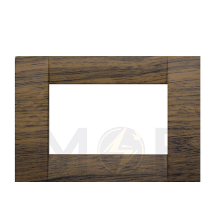 Abbas/ Idea Elegance Venessia Plastic Cover Plate Aro Brown Matt 3module | 16122 | بلاك بلاستيك ارو بني ناشف