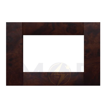 Abbas/ Idea Elegance Venessia Plastic Cover Plate Gadr Matt 3module | Elg-Venessia-16126 | بلاك بلاستيك بني جدر مات