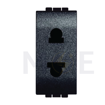 Bticino Living Euro American Standard Socket outlet Black 2P 16A 127/250V | L4125 | بريز يونيفرسال اسود