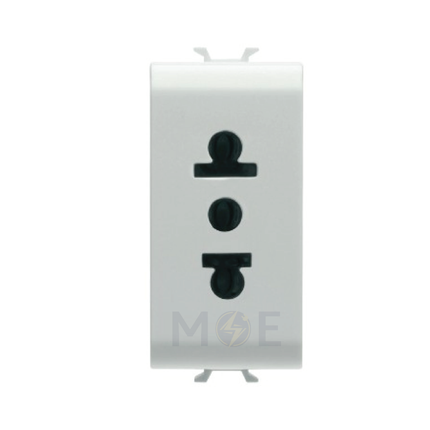 CuperA+/ Gewiss Euro American Standard Socket Outlet White 2P+E 16A 250V | CU-20-212 | بريز امريكي اوروبي ابيض