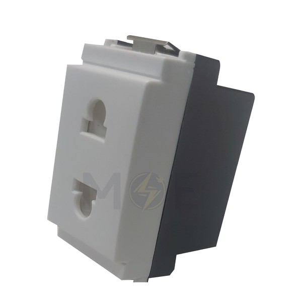 Glamour Euro American Standard Socket Outlet White 2P 10A 250V | 16233-White | بريز امريكي اوروبي ابيض