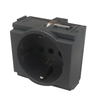 Glamour German Standard Socket Outlet Gray 16A 250V | G21030 | بريز شوكو رمادي غامق اسود
