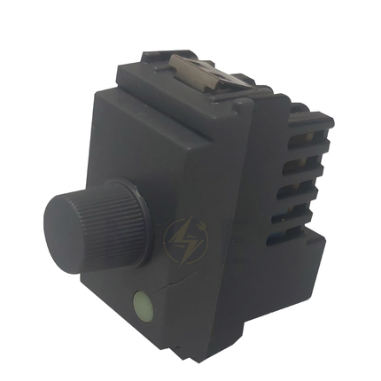 Glamour Light Dimmer Switch Gray 500W 1module | 16560 | ديمر اشارة رمادي اسود