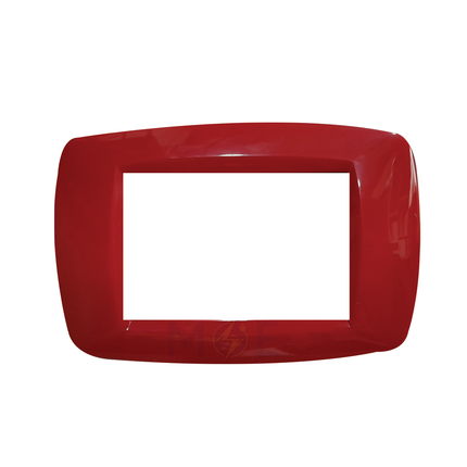 Golden Rose Golden Triple Cover Plate Red 3module | 888-Red | بلاك بلاستيك احمر