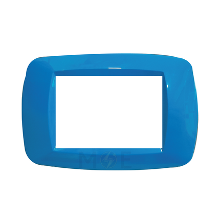 Golden Rose Golden Triple Cover Plate Sky Blue 3module | 888-BL | بلاك بلاستيك ازرق سماوي