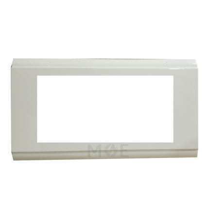 Golden Rose Standard Curved Cover Plate White 4module | 410 | بلاك بلاستيك مستطيل بومبيه ابيض