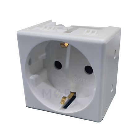 System/ Gewiss German Standard Socket Outlet White 2P+E 16A 250V | | بريز شوكو ابيض