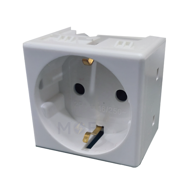 System/ Gewiss German Standard Socket Outlet White 2P+E 16A 250V | | بريز شوكو ابيض