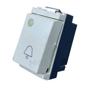 Piccozzo Door Bell Switch/ Push Button Ivory 1P 10A 250V | 09853-Ivory | كباس جرس داخلي مفرد عاجي