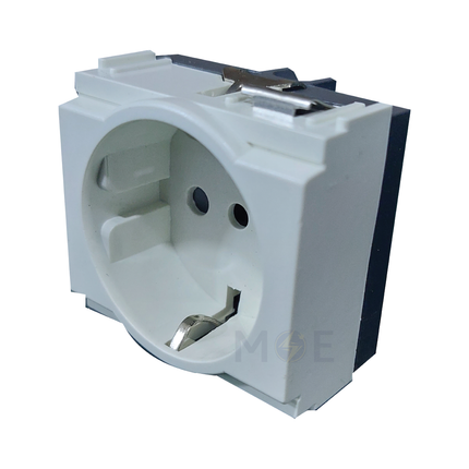 Piccozzo Italian Standard Socket Outlet Ivory 2P+E 16A 250V | 9861 | بريز ايطالي شوكو عاجي