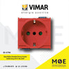 Vimar Idea Italian Standard Sicury Socket Outlet Red 2P+E 16A 250V | 16209.R | بريز امان احمر