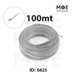 Telephone Cable / Wire Flat White 4C 4x6cc 100mt | SS201-8066 | شريط تلفون باناسونيك ابيض