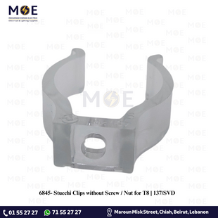 Stucchi Clips without Screw/Nut for T8 | 137/SVD | لقطة بلاستيك للمبة فلورسنت