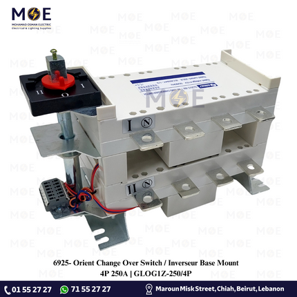 Orient Load Change Over Switch / Inverseur Base Mount 4P 250A | GLOG1Z-250/4P | هاوس صناعي مع مسكة
