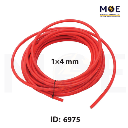 Sunex Photovoltaic Solar cable | PV Cable Red | PV1-F 1x4mm | كابل طاقة شمسية مبروم شعري احمر