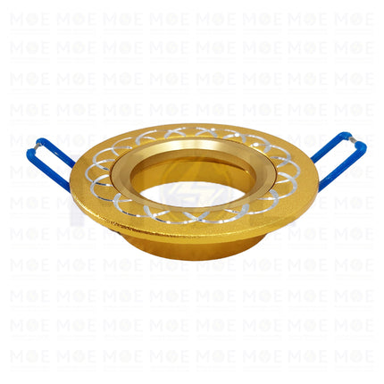 downlight / Spotlight Frame MR16 Gold Recessed Fix Circular Aluminium 6cm | سبوت المنيوم فارغ مدور مخفي ذهبي رملي لميع ثابت